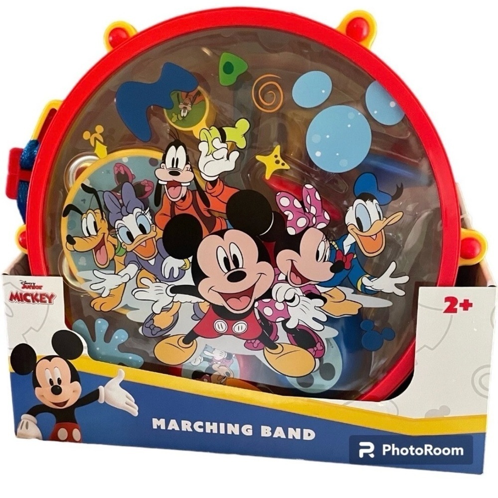 Disney Junior Mickey Mouse Toy 10 Piece Marching Band Red Drum Set New In Box